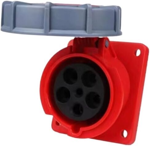 Industrial Aviation Concealed Socket Coupler 16a32a Male and Female Butt Power Connector IP67 Waterproof 3/4/5 core Oblique Plug(4 Core 32a Concealed Socket) in Saudi Arabia