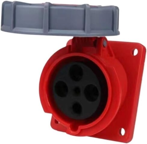 Industrial Aviation Concealed Socket Coupler 16a32a Male and Female Butt Power Connector IP67 Waterproof 3/4/5 core Oblique Plug(4 Core 32a Concealed Socket) in Saudi Arabia