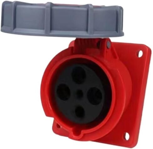 Industrial Aviation Concealed Socket Coupler 16a32a Male and Female Butt Power Connector IP67 Waterproof 3/4/5 core Oblique Plug(4 Core 32a Concealed Socket) in Saudi Arabia