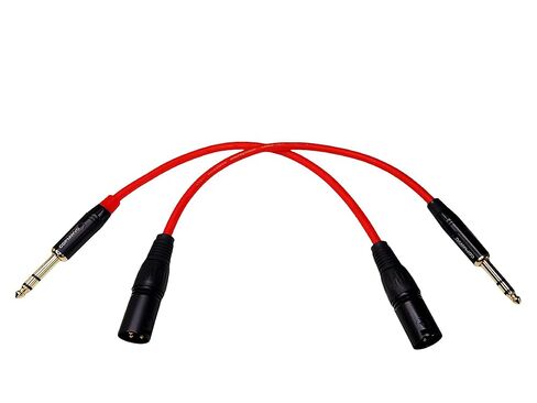 كابل صوت متوازن XLR ذكر إلى 1/4 TRS مكون من قطعتين - مطلي بالذهب الاحترافي لخلاط تسجيل الاستوديو Preamp in Kuwait