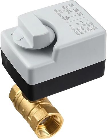 AC220V/DC12-24 DN15 DN20 DN25 صمام نحاسي 2-way/3-way مشغل كروي كهربائي مع مفتاح يدوي مغلق عادة 1 قطعة (3WAYAC220DN25) in Kuwait