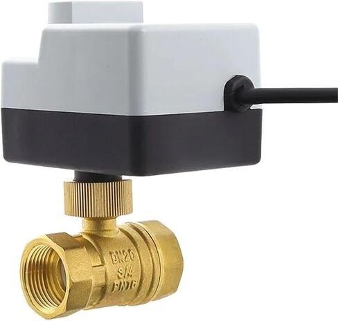 AC220V/DC12-24 DN15 DN20 DN25 صمام نحاسي 2-way/3-way مشغل كروي كهربائي مع مفتاح يدوي مغلق عادة 1 قطعة (3WAYAC220DN25) in Kuwait