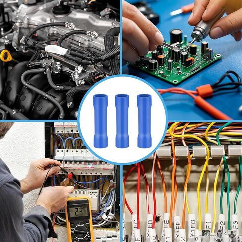 16-14 AWG موصلات لصق المؤخرة الزرقاء 14 16 مقياس سلك كهربائي موصل تجعيد أطراف أسلاك معزولة (عبوة من 70 قطعة) in Saudi Arabia