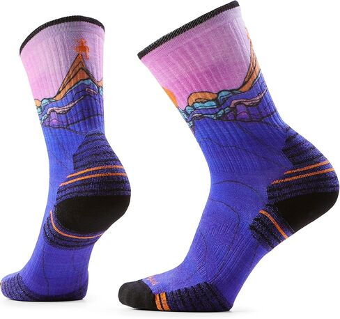 Smartwool Women's Hike Targeted Cushion Mountain Sunrise Print Crew Socks in Saudi Arabia