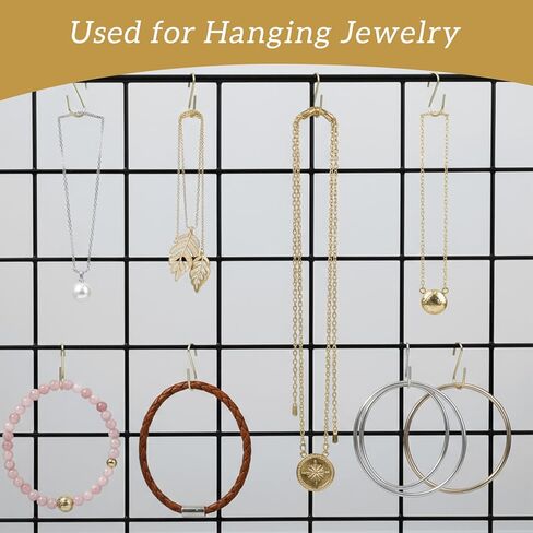 80PCS Small S Hooks, 1 Inch Metal Hanging Hooks Mini S Shaped Iron Wire Hook Hanger for Hang Christmas Tree Decorations Jewelry Kitchenware Potted Plants(Gold) in Saudi Arabia