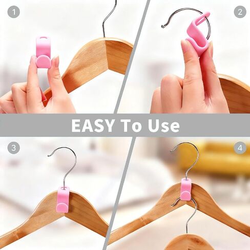 200 Pcs Hanger Hooks,Clothes Hanger Connector Hooks,Space Saving Hanger Hooks,Plastic Connectors Hooks for Clothes,Cascading Hanger Extenders for Closet Organizers,5 Colors in Saudi Arabia
