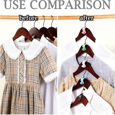 200 Pcs Hanger Hooks,Clothes Hanger Connector Hooks,Space Saving Hanger Hooks,Plastic Connectors Hooks for Clothes,Cascading Hanger Extenders for Closet Organizers,5 Colors in Saudi Arabia