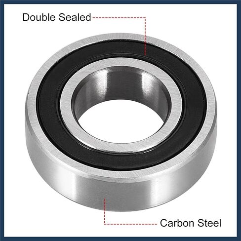 6003-2RS Ball Bearing 17mm x 35mm x 10mm Double Sealed 180103 Deep Groove Bearings High Carbon Steel Z1 (Pack of 2) Stylish Design in Saudi Arabia