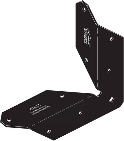 Simpson Strong-Tie APRTA2 Outdoor Accents ZMAX, Black Powder-Coated Rigid Tie Angle for 2x2 Joist/Post (Pack of 12) in Saudi Arabia