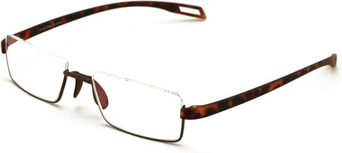 Men Large Wide Featherweight Slim Half Rim Memory Flex Reading Glasses - Anti-reflective AR Coating Extended Temple in Saudi Arabia