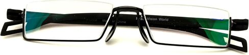 Men Large Wide Featherweight Slim Half Rim Memory Flex Reading Glasses - Anti-reflective AR Coating Extended Temple in Saudi Arabia