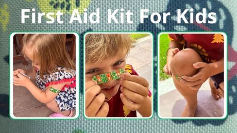 Travel First Aid Kit for Kids – 142 Pc. for Car, Home, Purse - Mini First Aid Kit Travel Size TSA-Approved. Includes Reusable Bag, Whistle and Compass. in Saudi Arabia