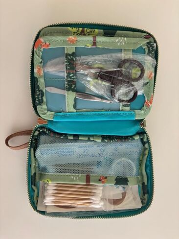Travel First Aid Kit for Kids – 142 Pc. for Car, Home, Purse - Mini First Aid Kit Travel Size TSA-Approved. Includes Reusable Bag, Whistle and Compass. in Saudi Arabia