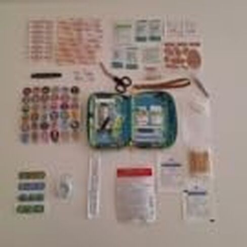 Travel First Aid Kit for Kids – 142 Pc. for Car, Home, Purse - Mini First Aid Kit Travel Size TSA-Approved. Includes Reusable Bag, Whistle and Compass. in Saudi Arabia