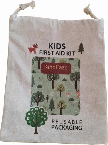Travel First Aid Kit for Kids – 142 Pc. for Car, Home, Purse - Mini First Aid Kit Travel Size TSA-Approved. Includes Reusable Bag, Whistle and Compass. in Saudi Arabia