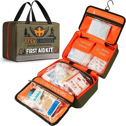 320 Piece First Aid Kit - Contains Premium Medical Supplies for Travel, Home, Office, Vehicle, Camping, Workplace & Outdoor in Kuwait