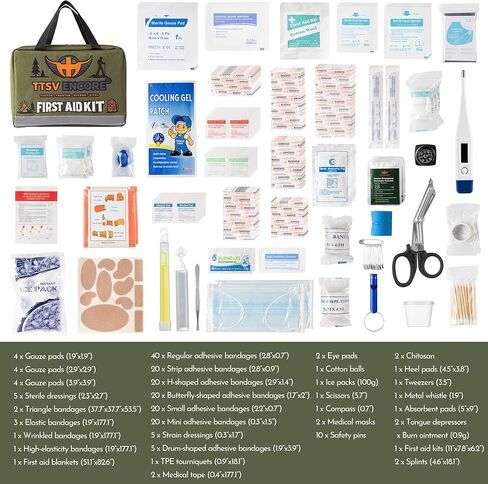 320 Piece First Aid Kit - Contains Premium Medical Supplies for Travel, Home, Office, Vehicle, Camping, Workplace & Outdoor in Kuwait