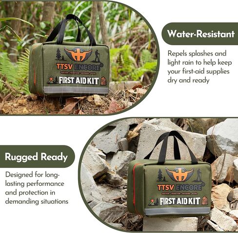 320 Piece First Aid Kit - Contains Premium Medical Supplies for Travel, Home, Office, Vehicle, Camping, Workplace & Outdoor in Kuwait