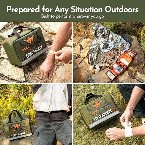 320 Piece First Aid Kit - Contains Premium Medical Supplies for Travel, Home, Office, Vehicle, Camping, Workplace & Outdoor in Kuwait