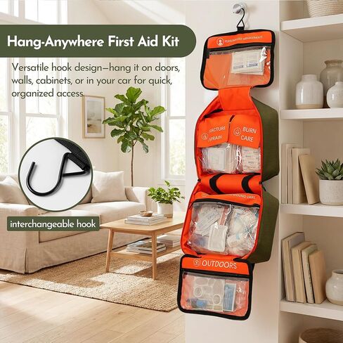 320 Piece First Aid Kit - Contains Premium Medical Supplies for Travel, Home, Office, Vehicle, Camping, Workplace & Outdoor in Kuwait
