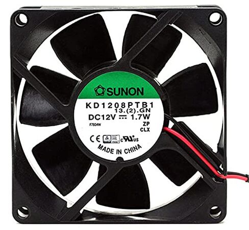 KD1208PTB1 80mm 12V Fan, DC12V 1.7W 8025 2-Pin Chassis Cooling Fan for Desktop, Server in Saudi Arabia