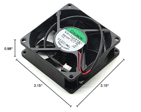 KD1208PTB1 80mm 12V Fan, DC12V 1.7W 8025 2-Pin Chassis Cooling Fan for Desktop, Server in Saudi Arabia