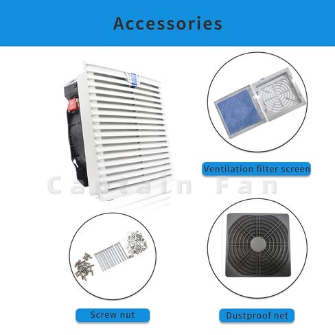 EBM PAPST K2E250-AH38-16 (RITTAL # SK 3244.710), 1 Phase, 115 VAC, 323 X 323 X 156 MM, 50/60 HZ, 867/910 M3/H, Filter Fan, RAL 7035, WALL Mount in Saudi Arabia