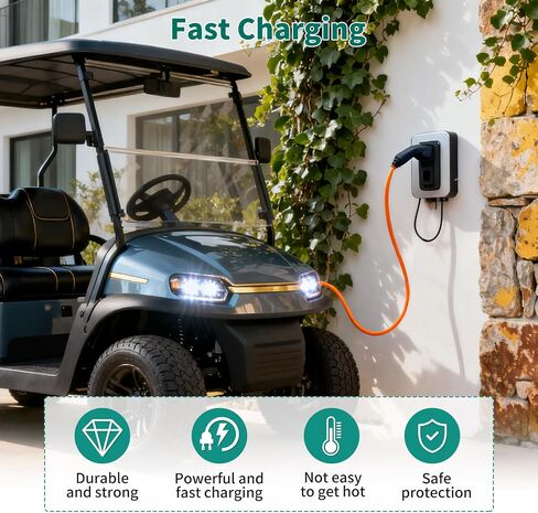 Charging Power Cord Compatible with Evolution ICON Golf Carts, 120V 3 Pin Golf Cart Charger Power Cord Replace OEM# 2.04.0620 ST-031016-PT (Plug and Play) in Saudi Arabia