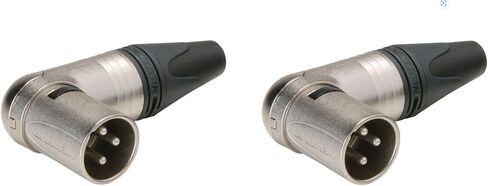(2) Two Genuine NEUTRIK NC3MRX 3-Pin XLR Right Angle Male Cable Mount Nickel in Saudi Arabia