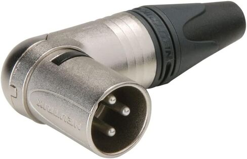 (2) Two Genuine NEUTRIK NC3MRX 3-Pin XLR Right Angle Male Cable Mount Nickel in Saudi Arabia