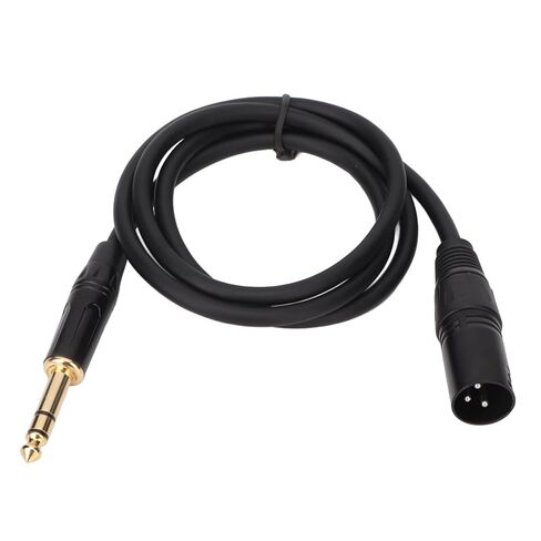 Balanced XLR Cable, 6.35mm to XLR Male Cord, Lossless, Multi Applications, Aluminum Alloy, PVC, Black, 1/4 Inch to XLR 3pin, for Mixer, Microphone, Stage in Saudi Arabia