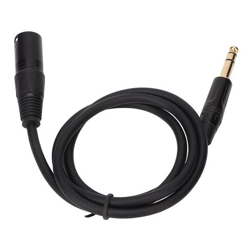 Balanced XLR Cable, 6.35mm to XLR Male Cord, Lossless, Multi Applications, Aluminum Alloy, PVC, Black, 1/4 Inch to XLR 3pin, for Mixer, Microphone, Stage in Saudi Arabia