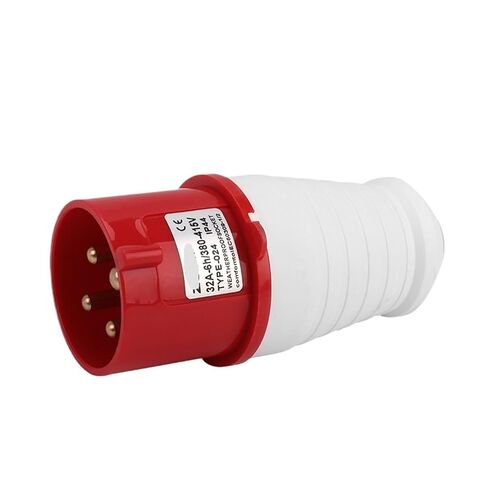 ZQ-024 قابس الطيران رباعي النواة 4x32A مقاوم للماء IP44 صناعي ثلاثي الطور (4 دبوس 32A 024 صلب) in Kuwait