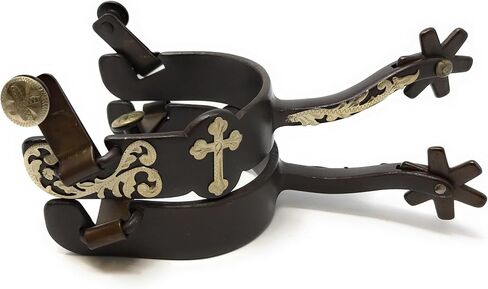 AJ Tack Ladies Antique Brown Cross Offset Spurs in Saudi Arabia