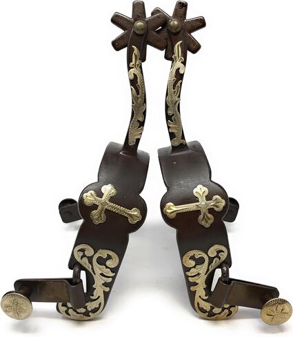 AJ Tack Ladies Antique Brown Cross Offset Spurs in Saudi Arabia