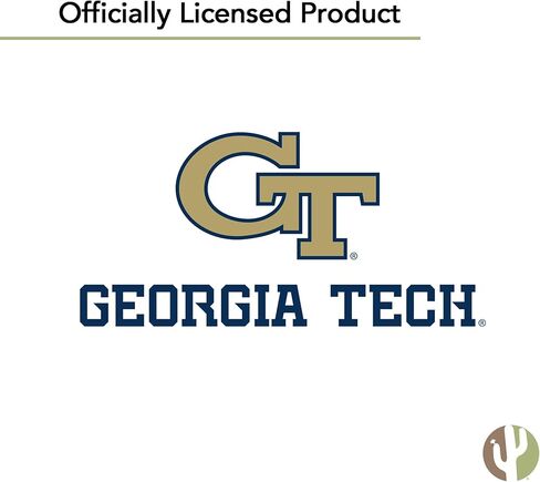 Desert Cactus Georgia Tech Neck Tie GT Yellow Jackets 100% Polyester Necktie with Logo, Officially Licensed (Style B) in Saudi Arabia