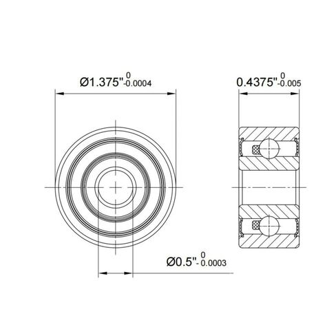 10 قطعة محامل 1/2 "x1-3/8 x7/16 أختام مطاطية مزدوجة مشحمة مسبقًا ومحمل كرة أخدود عميقة in Saudi Arabia