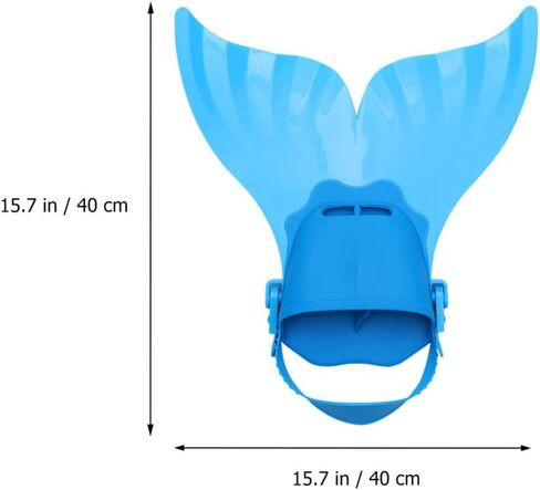 Kisangel Kids Mermaid Flippers Swimming Fins for Swim Training and Open Water Durable Comfortable Portable 15.7X15.7X5.9 Inches in Saudi Arabia