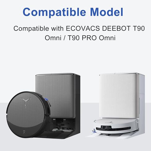 19 قطعة من الملحقات لقطع غيار المكنسة الكهربائية ECOVACS DEEBOT T90 Omni / T90 PRO Omni، 1 فرشاة رئيسية، 2 بكرة ممسحة، 4 فلتر HEPA، 4 أكياس غبار، 6 فرشاة جانبية، 1 فرشاة تنظيف، 1 مفك براغي in Kuwait