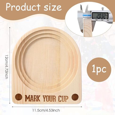 Cup Holder with Marker Slot, Mark Your Cup Holder to Prevent Mix-Ups, Organizer for Drinks, Kitchen Countertop, Picnic, and Social Gathering in Saudi Arabia