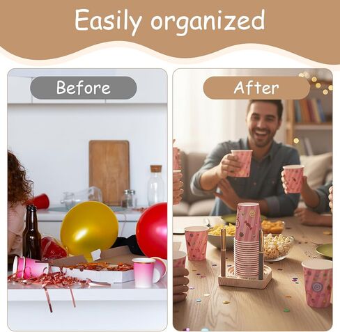 Cup Holder with Marker Slot, Mark Your Cup Holder to Prevent Mix-Ups, Organizer for Drinks, Kitchen Countertop, Picnic, and Social Gathering in Saudi Arabia