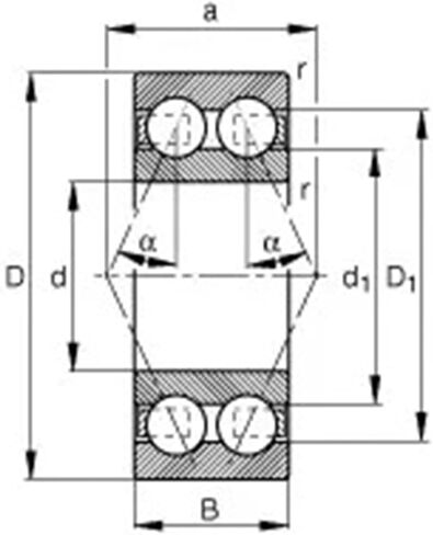 1 قطعة 3216ATN9 3216 3216A 5216 80x140x44.4 3216-B-TVH 3056216 3216B الزاوي الاتصال الكرات in Kuwait