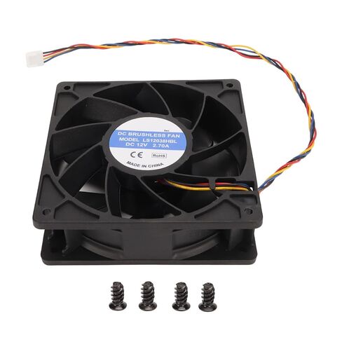 12cm Cooling Fan, 120x38mm 6000rpm 12V 2.7A 4pin FG DC Brushless PWM Black Computer Case Fan with Wires for Camera Servers in Saudi Arabia