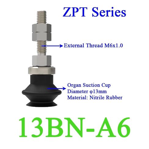 ZPT سلسلة NBR كوب شفاط المكنسة الكهربائية ZPT06BN ZPT06BS ZPT8BN مناور صناعي شفط هوائي خيط خارجي (ZPT13BN-A6) in Kuwait