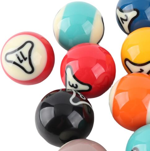 16Pcs Billiard Balls Set Pool Balls US Style Billiard Ball Set Resin 57.2mm Standard Size High Contrast Colors Weighted Balanced for Tournament Practice Professional Games Gift in Saudi Arabia