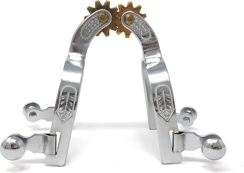 AJ Tack Youth Chrome Steel Engraved Spurs in Saudi Arabia