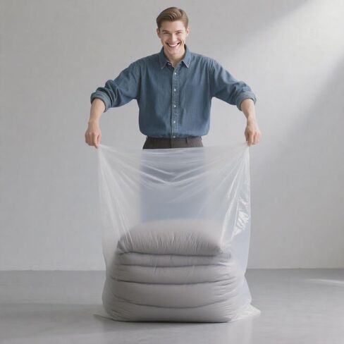 Large Plastic Bags for Storage, 55x63 Inches Clear Giant Storage Bags Perfect for Moistureproof, Dustproof, Luggage, Furniture, Comforter Big Plush Toys, Equipment and More (5 Pack) in Saudi Arabia