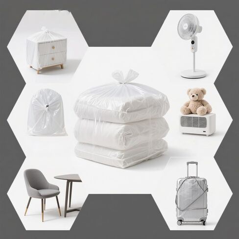 Large Plastic Bags for Storage, 55x63 Inches Clear Giant Storage Bags Perfect for Moistureproof, Dustproof, Luggage, Furniture, Comforter Big Plush Toys, Equipment and More (5 Pack) in Saudi Arabia