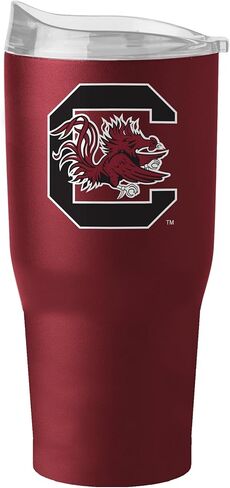 Logo Brands NCAA South Carolina Gamecocks 30oz Flipside Powder Coat Stainless Steel Tumbler - Insulated, Keeps Drinks Hot/Cold for Hours, High Lip Slider Lid in Saudi Arabia