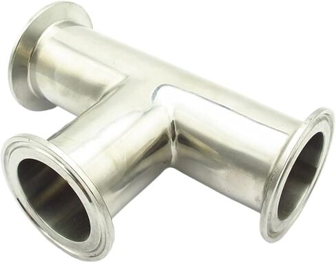 Tee Fittings, 304 Stainless Steel Ferrule Tee Connector Adapter Pipe Fitting 45mm OD 2 Inches in Saudi Arabia